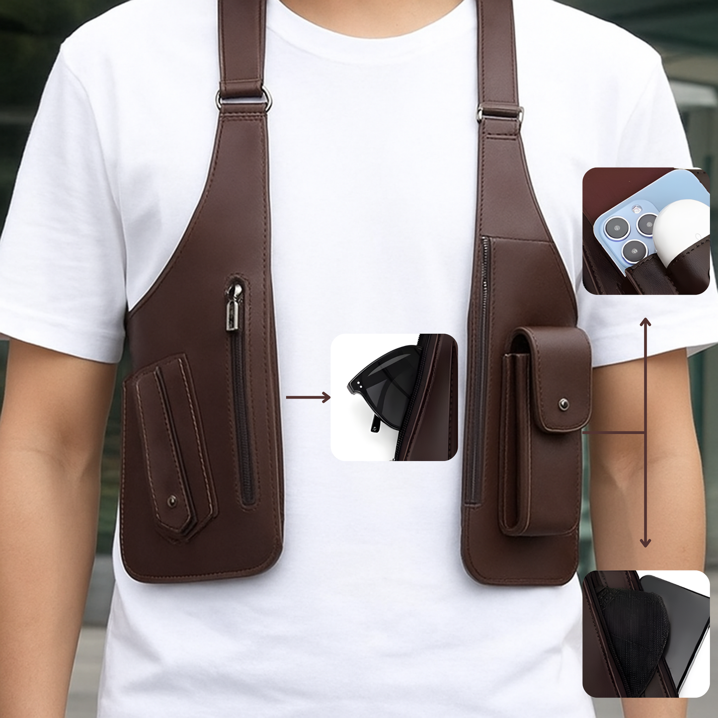 Bolso anti-robo multifuncional